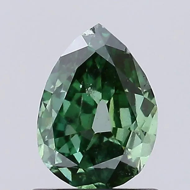 0.71ct Pear Lab Grown Diamond (Colour Fancy Vivid Green, Clarity SI2, Uncertified)